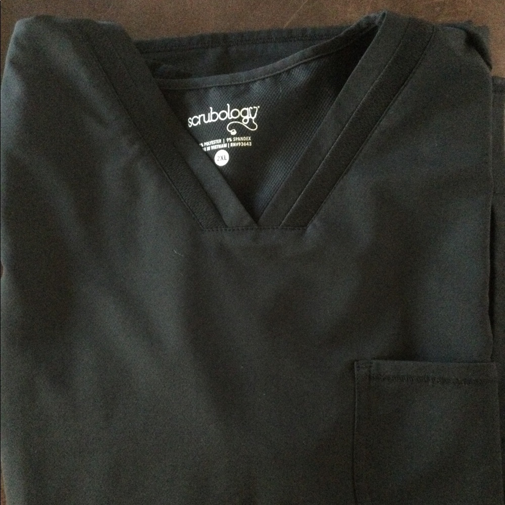 Black Scrubology scrub top